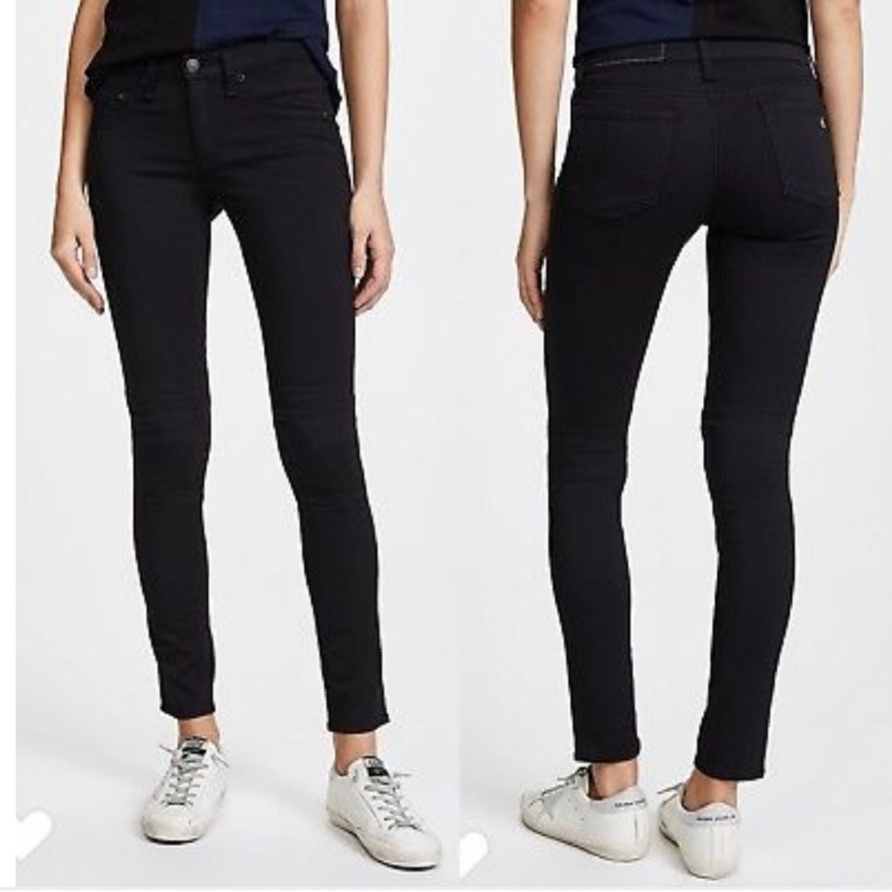 《Rag & Bone》 Black Pulsh skinny Jeans 28